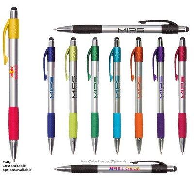 Premium Silver Stylus Pen with Metallic Accents